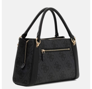 Sac à main Guess imprimé Logo Karnilla HWOS990106 CLO, Noir multicolore, vue de profil