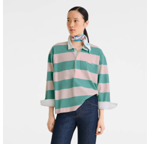 Bandeau Longchamp Catch The Parisian Wave 51054GSO 212, couleur Ardoise, porté