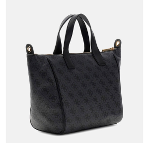 Sac cabas Guess zippé Follie TWLB9676019 CLO couleur Noir multi, vue de profil