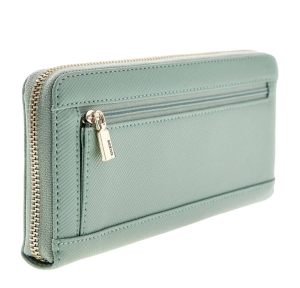 Portefeuille Guess effet grainé Serenova SWZG8091146 LIS couleur Menthe, vue de profil
