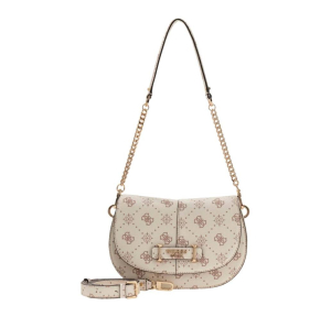 Sac bandoulière Guess à rabat logo 4G Carrie HWGP989820 VNO couleur Logo vanille, vue de face