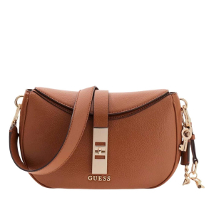 Sac porté épaule Guess effet grainé Brooke HWBG989718 COG, couleur Cognac, vue de face