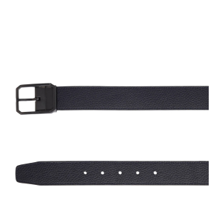 Ceinture réversible Lancel 3 cm ajustable boucle métal A13890 LE, couleur Bleu marine/cognac