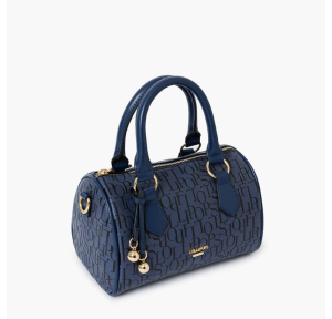 Sac bowling Lollipops effet grainé Sanja S310024 1 couleur Bleu, vue de profil