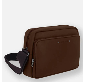 Pochette Les Ateliers Fourès en cuir de vachette Persée 9330 COG, couleur Cognac, vue de profil