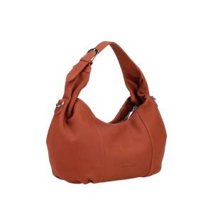 Sac porté épaule Arthur & Aston en cuir de vachette Bonnie A225-03 CARA, couleur Caramel, vue de profil