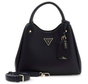 Sac à main Guess effet grainé S Meridian II HWBG697405 BLA, couleur Noir, vue de face avec bandoulière