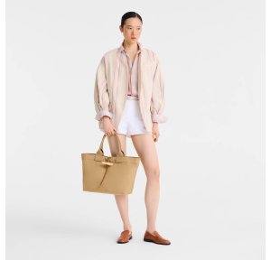 Sac cabas porté main L Le Roseau Toile 10327HJE526 Désert (Beige sable) porté