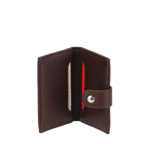 Porte-cartes Arthur & Aston en cuir Ange 2528-795 CHAT couleur Chataigne, ouvert