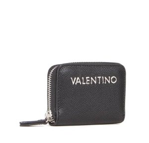 Porte-monnaie Valentino Bags effet grainé Divin VPS1R4139G 001, couleur Noir, vue de profil