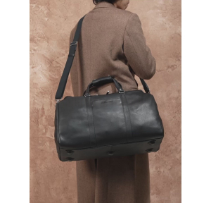 Sac de voyage Arthur & Aston en cuir Ange 2528-16 NOIR couleur Noir porté