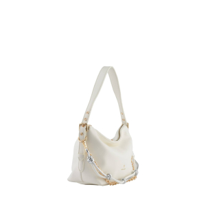 Sac porté épaule Mia and Joy avec chaine Rosie MJ2636 BLANC couleur Blanc, vue de profil