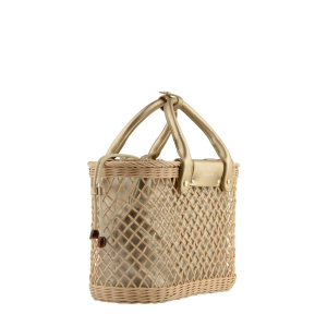 Sac porté main Mia & Joy en osier Othilie MJ2655-OR, vue de profil