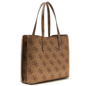 Sac cabas Guess imprimé logo Meridian II HWOS697423 LTL, couleur Logo Latte (marron clair / marron), vue de profil