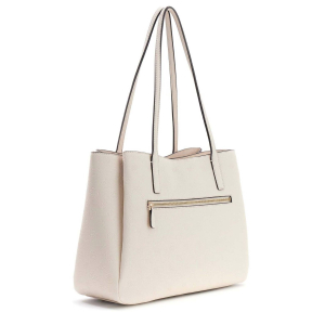 Sac porté épaule Guess Anise effet grainé HWPD991623 STL, couleur  Logo Stone (crème), vue de profil