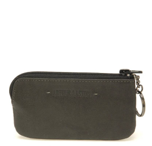 Porte monnaie  Arthur & Aston zippée cuir Johany 2028-989-NOIR, couleur Noir, vue de face