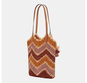 Sac porté épaule Margot en raphia et cuir DDSA9E4549910 Multicolore côté