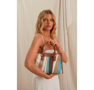 Sac à main Mia and Joy mini Ally MJ2651 MAR/MUL couleur Marron multi porté