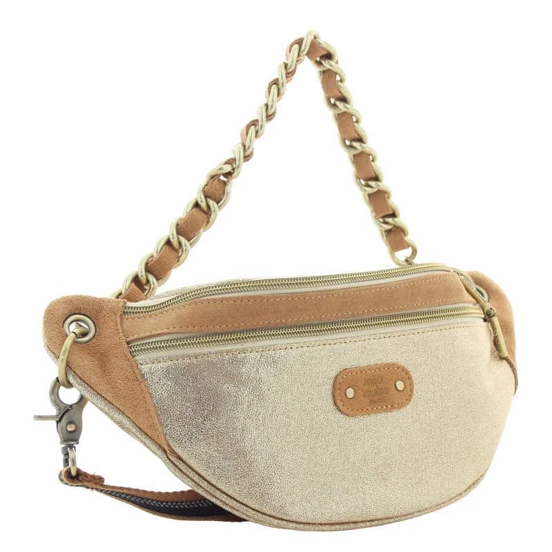 Sac banane Mila Louise porté épaule 23689AR5 42, couleur Ambre, vue de profil Sac banane Mila Louise porté épaule 23689AR5 42, couleur Ambre, vue de profil