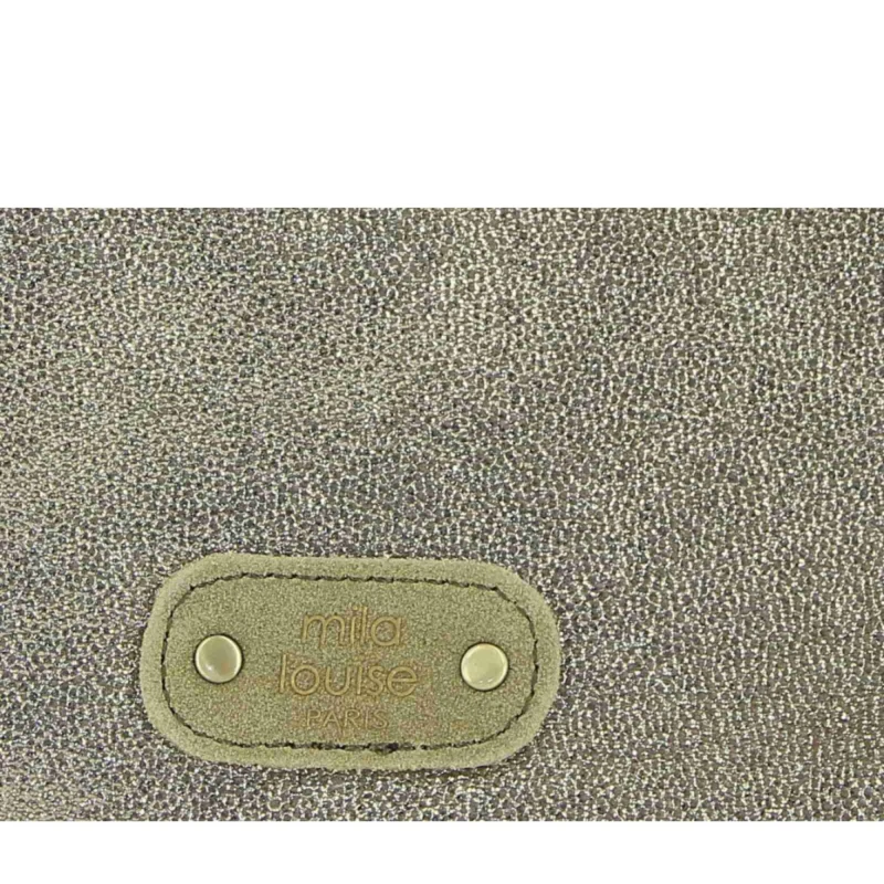 Sac porté épaule Mila Louise en textile garni de cuir23045AR5 60 couleur Kaki, vue de près Sac porté épaule Mila Louise en textile garni de cuir23045AR5 60 couleur Kaki, vue de près
