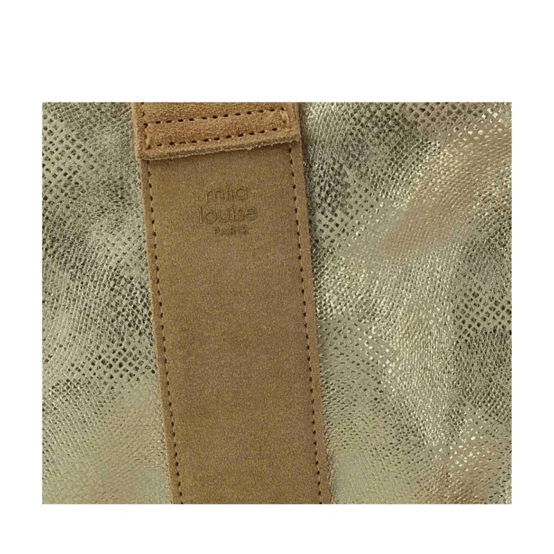 Sac porté épaule Mila Louise motif façon reptile 20204PG2 18, couleur Camel, vue de près Sac porté épaule Mila Louise motif façon reptile 20204PG2 18, couleur Camel, vue de près
