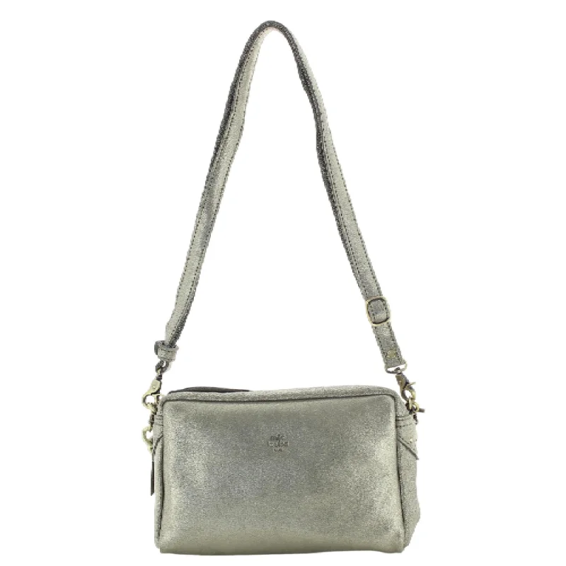 Sac bandoulière Mila Louise double zips 23673X 60, couleur Kaki, vue de dos Sac bandoulière Mila Louise double zips 23673X 60, couleur Kaki, vue de dos