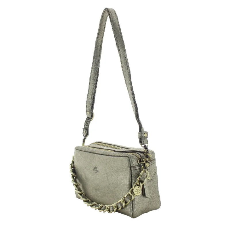 Sac bandoulière Mila Louise double zips 23673X 60, couleur Kaki, vue de profil Sac bandoulière Mila Louise double zips 23673X 60, couleur Kaki, vue de profil