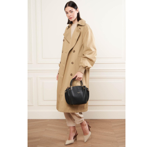 Sac à main Lancaster Louisa Pur & Element Foulonné 470-18-NR/NU Noir / Nude porté