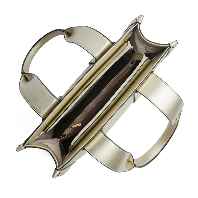 Sac cabas Mac Alyster Basic Clover KSI-221-CHAMP, couleur Doré, ouvert Sac cabas Mac Alyster Basic Clover KSI-221-CHAMP, couleur Doré, ouvert