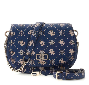 Sac bandoulière Guess avec rabat Emelie HWGP992820 NLO couleur Logo marine, vue de face