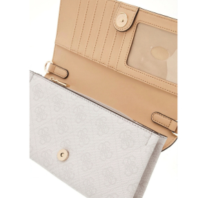 Sac pochette à bandoulière Noelle II logo HWBG9672750-BNN Bone Logo (Blanc cassé à imprimé 4G) ouvert