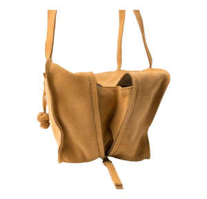 Sac porté épaule Biba en daim Blaine BLI1L TAN côté