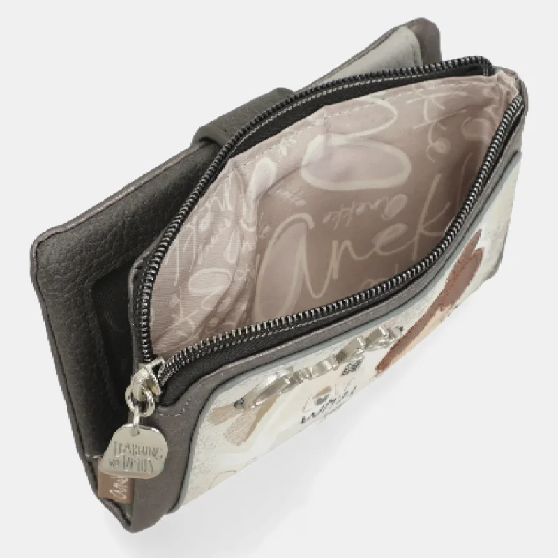Portefeuille Anekke souple Sophia RFID 42809-912 couleur Gris , ouvert Portefeuille Anekke souple Sophia RFID 42809-912 couleur Gris , ouvert