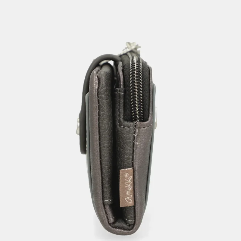 Portefeuille Anekke souple Sophia RFID 42809-912 couleur Gris , vue de côté Portefeuille Anekke souple Sophia RFID 42809-912 couleur Gris , vue de côté