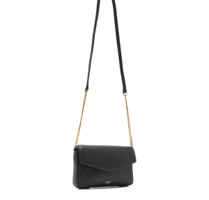 petite Pochette enveloppe Lancel A14024 10 de couleur noir profil.