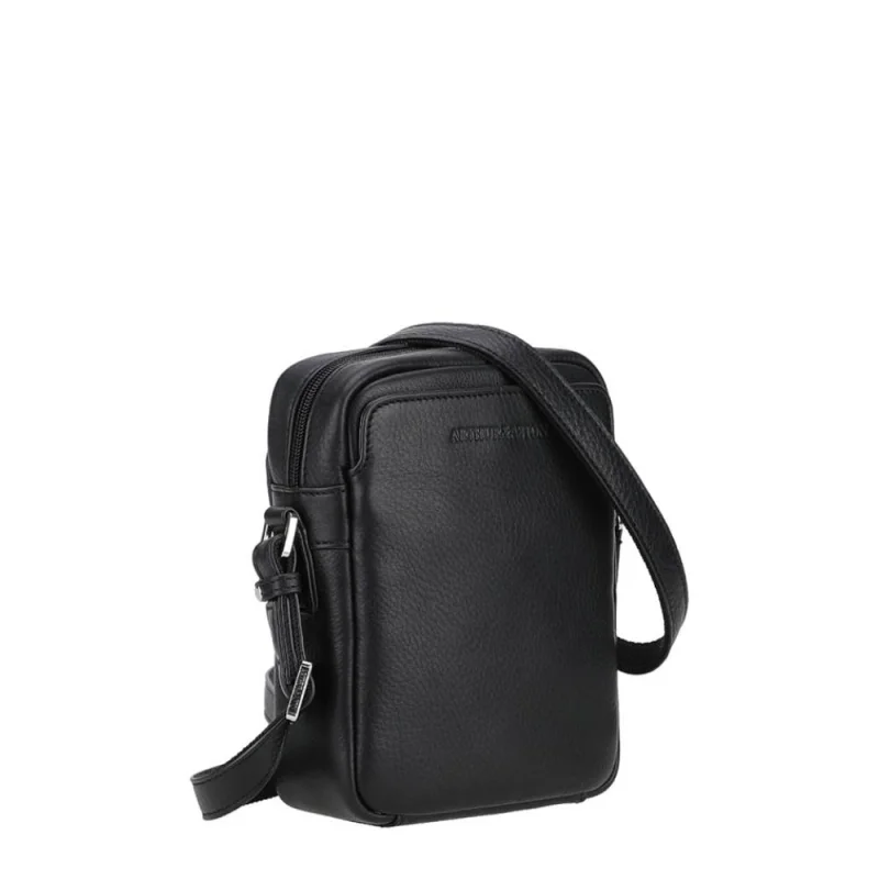 Sac porté travers Arthur & Aston en cuir Ange 2528-05 NOIR couleur Noir, vue de profil Sac porté travers Arthur & Aston en cuir Ange 2528-05 NOIR couleur Noir, vue de profil