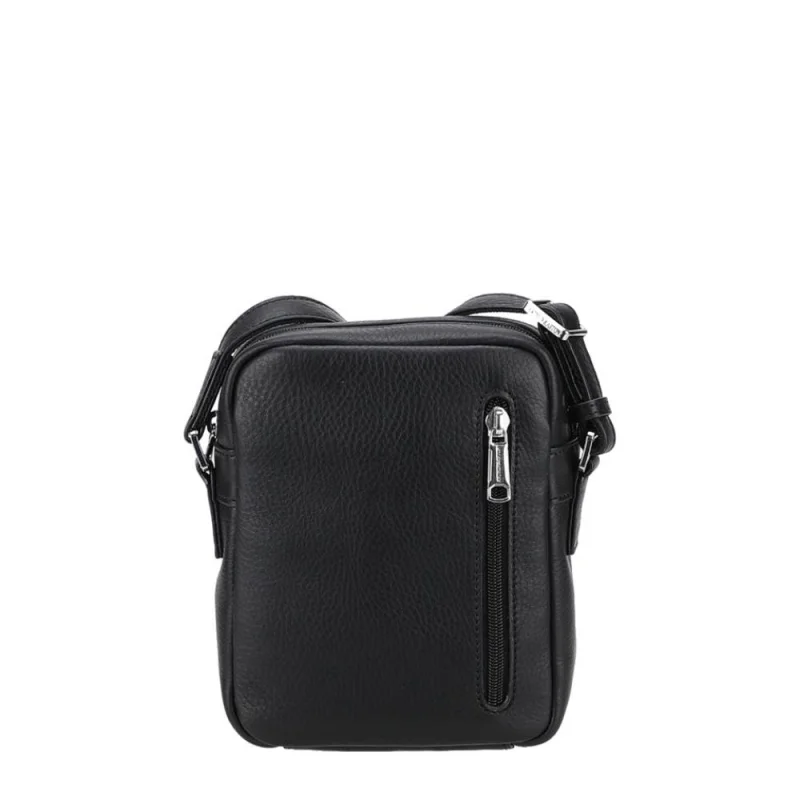 Sac porté travers Arthur & Aston en cuir Ange 2528-05 NOIR couleur Noir, vue de dos Sac porté travers Arthur & Aston en cuir Ange 2528-05 NOIR couleur Noir, vue de dos