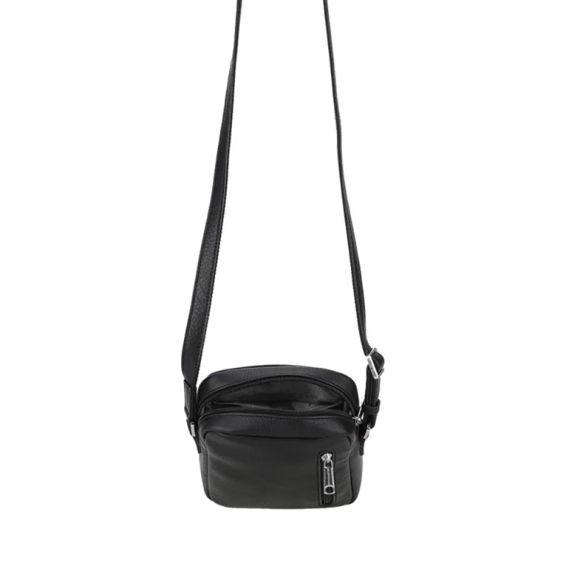 Sac porté travers Arthur & Aston en cuir Ange 2528-05 NOIR couleur Noir, ouvert Sac porté travers Arthur & Aston en cuir Ange 2528-05 NOIR couleur Noir, ouvert