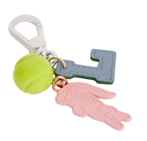 Porte-clés Lacoste L Charms crocodile NF5321RL R99 COULEUR L Ball Croc Charm vue de profil .
