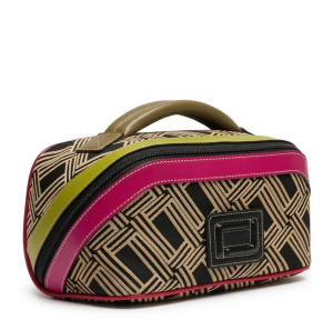 Trousse de toilette Lancel Mistral à motifs A14164KZTU Multico noir, vue de profil