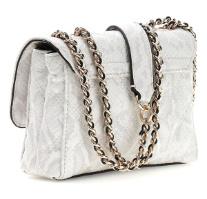 Giully II Mini 2 Comp Convertible Flap Bag HWKG9673740 Cream White Guess Vue de dos