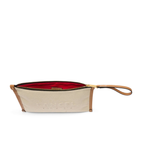 Pochette Lancel zippée S avec dragonne Jour de Lancel A14029 Y5, couleur Nat/camel, ouvert