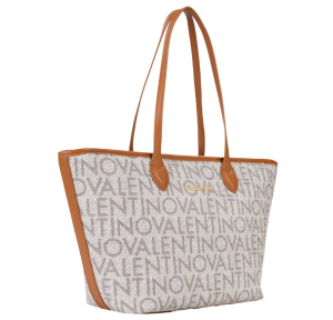 Sac cabas Valentino Bags imprimé logo VBSA1F02 192, couleur Beige / Nature (beige / marron), vue de profil face