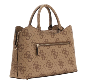 Janie Logo Girlfriend Satchel Latte Logo HWOS9924060-LTL Latte Logo Guess Vue de dos