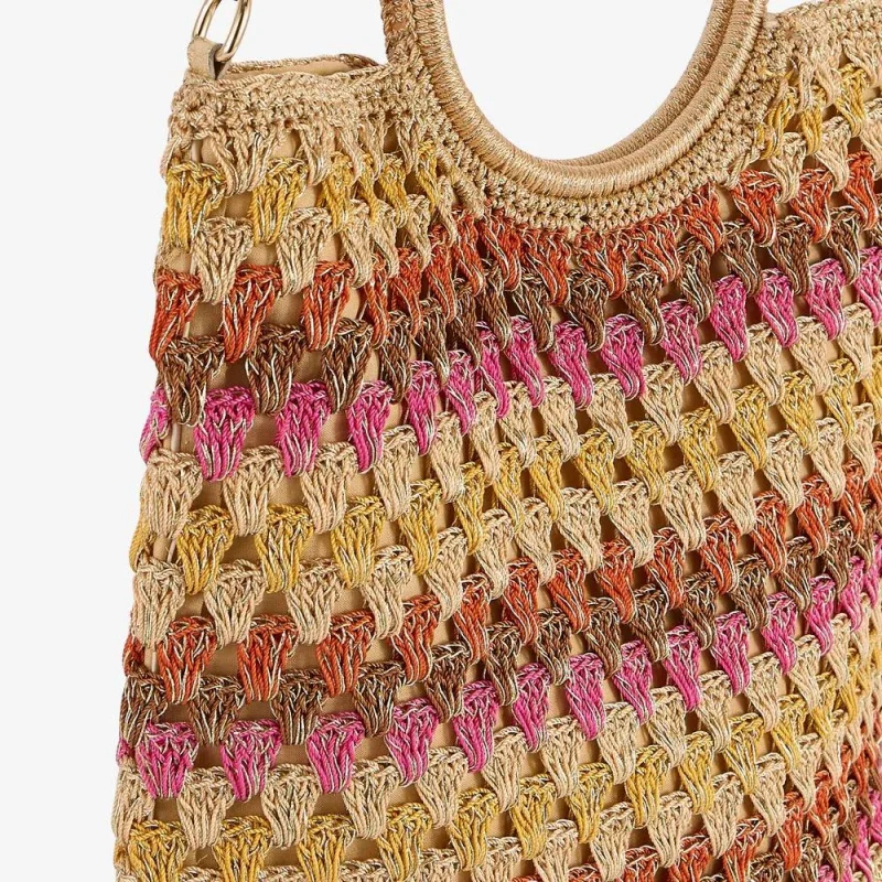 Sac cabas Lollipops tricoté à la main Sean S310162 1 couleur Multicolore, vue de profil Sac cabas Lollipops tricoté à la main Sean S310162 1 couleur Multicolore, vue de profil