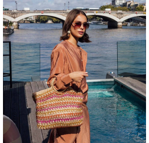 Sac cabas Lollipops tricoté à la main Sean S310162 1 couleur Multicolore, porté