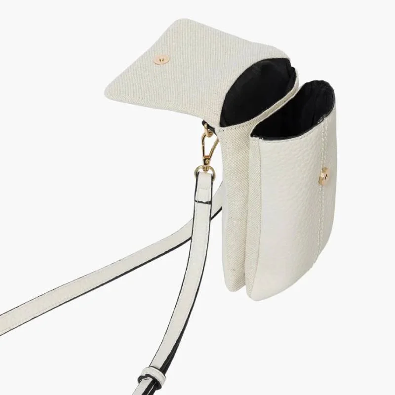 Pochette de téléphone Lollipops grainé Sixtine I310299-1, couleur Ivoire, ouvert Pochette de téléphone Lollipops grainé Sixtine I310299-1, couleur Ivoire, ouvert