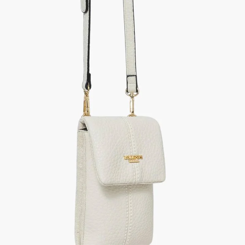 Pochette de téléphone Lollipops grainé Sixtine I310299-1, couleur Ivoire, vue de côté Pochette de téléphone Lollipops grainé Sixtine I310299-1, couleur Ivoire, vue de côté