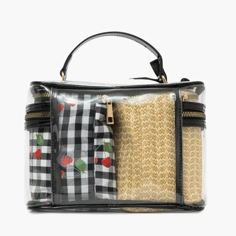 Vanity transparent Lollipops M Sweetie Q310520-1, couleur Noir, vue de dos Vanity transparent Lollipops M Sweetie Q310520-1, couleur Noir, vue de dos