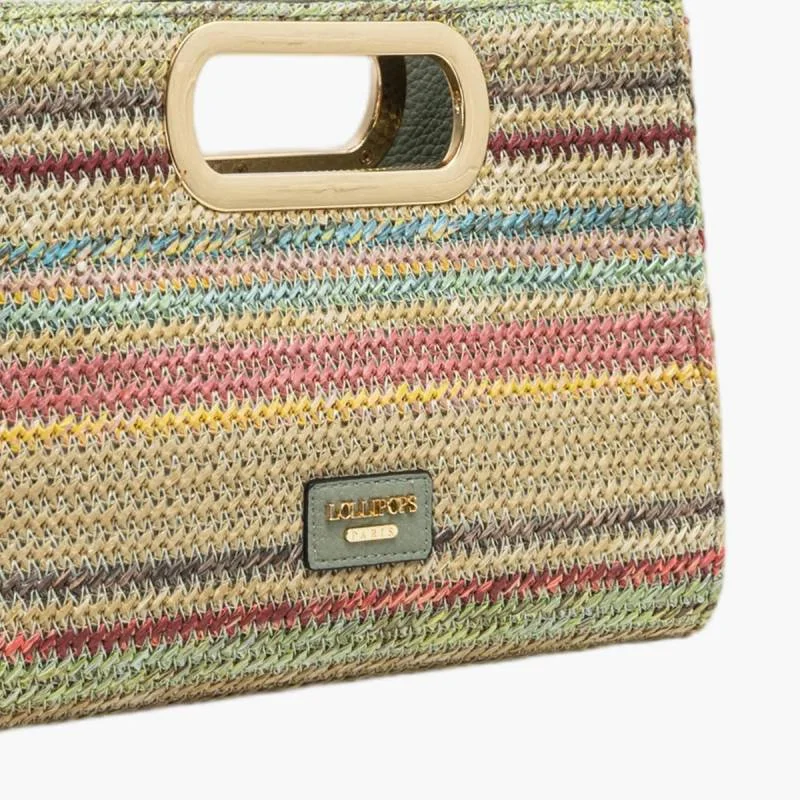 Petit sac à main Lollipops en paille tressée Sartene S310033-3, couleur Vert, vue de près Petit sac à main Lollipops en paille tressée Sartene S310033-3, couleur Vert, vue de près